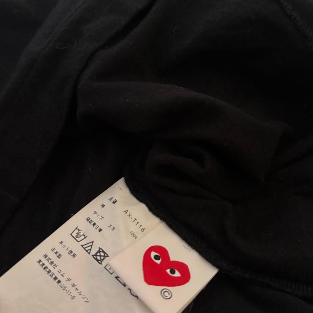 COMME des GARÇONS PLAY ブラックTシャツ XS