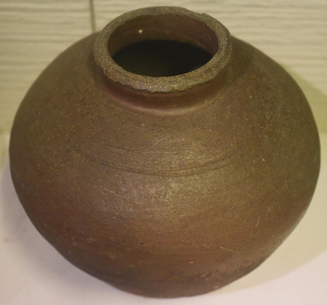 古常滑焼壺◆花生け◆灰釉◆37ｃｍ◆18-07-19-15