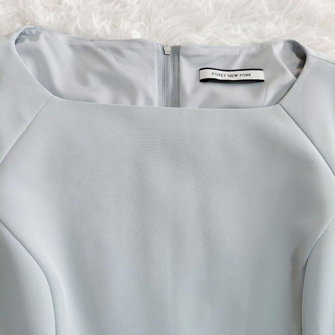 極美品✨フォクシー LADY CHIC 光沢 ワンピース ドレス ストレッチ38