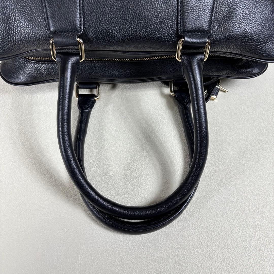 ✨未使用級✨BALLY バリー レザー ボストン ハンドバッグ 南京錠 ブラック