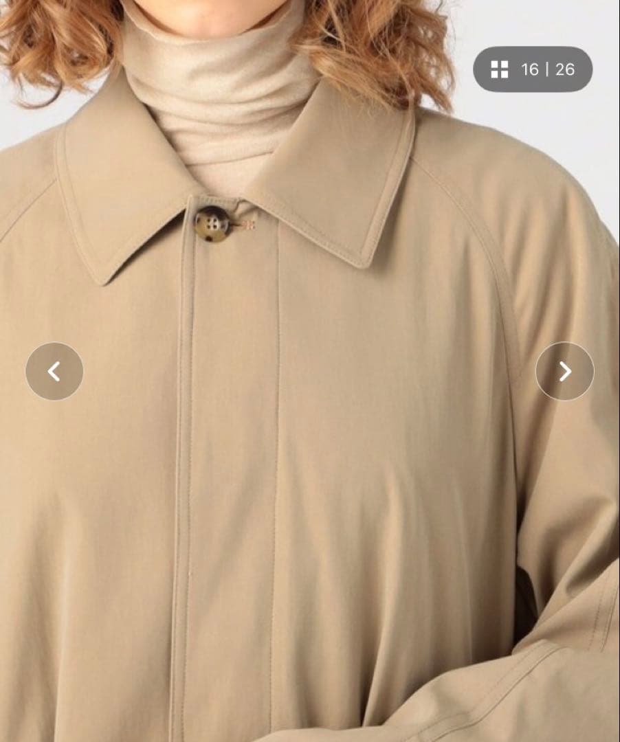macphee シャンブレーツイル ステンカラーコート　トゥモローランド