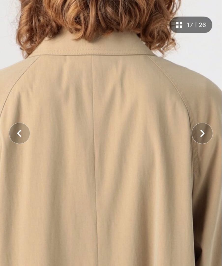 macphee シャンブレーツイル ステンカラーコート　トゥモローランド