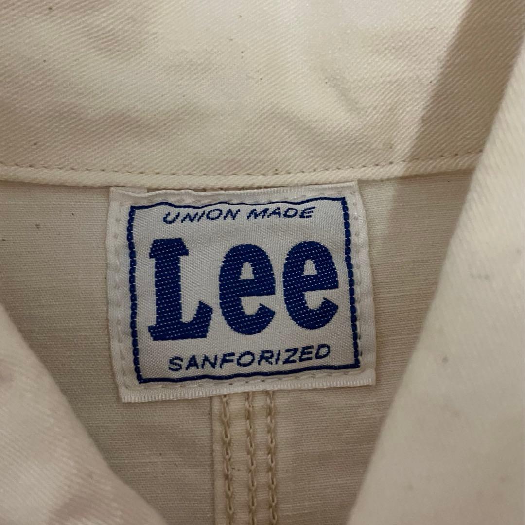 LEE 刺繍　アイボリー カバーオール サイズS メモリアルジャケット　生成り