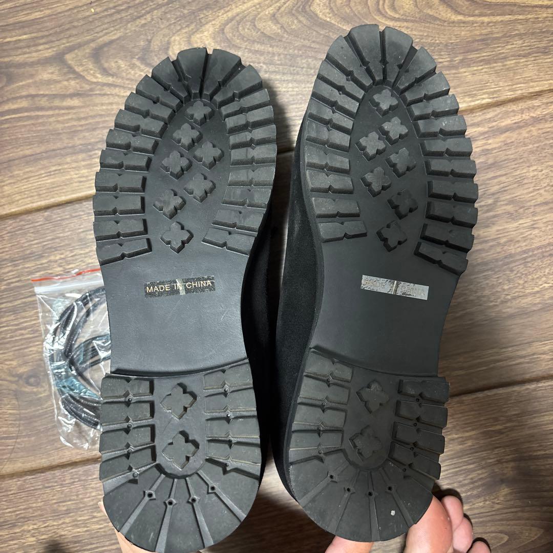 shiun BLACK SUEDE MOCCASIN XXSサイズ　37