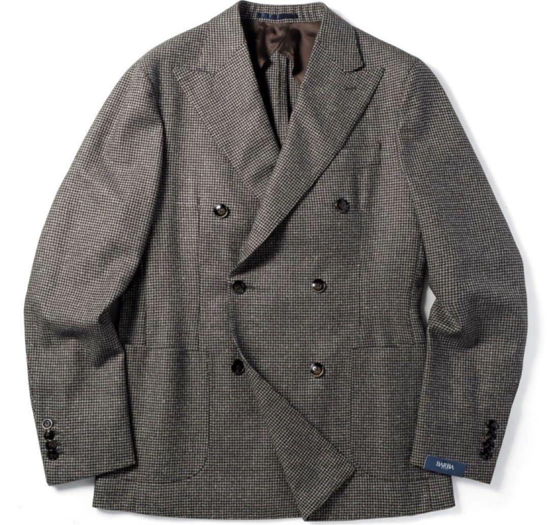【新品・未使用】BARBA バルバ ウールシルクフランネル6Bダブルジャケット
