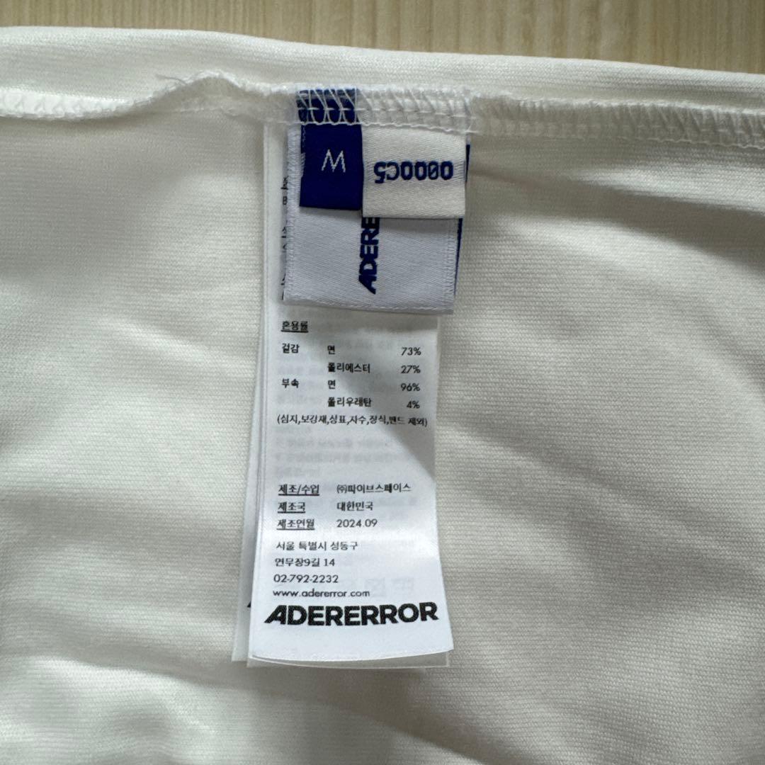 【極美品】ADER ERROR アーダーエラー Tシャツ Mサイズ オフホワイト