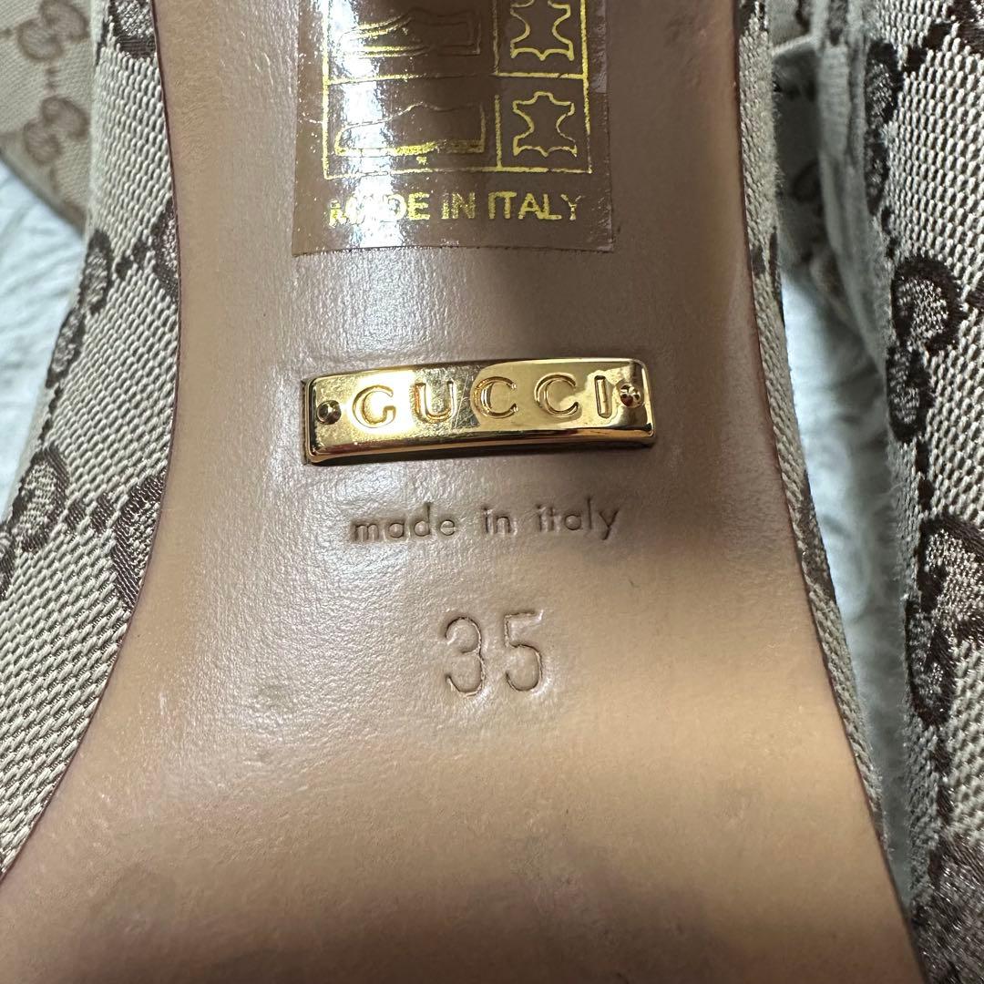 GUCCI GG柄 ニーハイブーツ 35 保存袋付 イタリア製