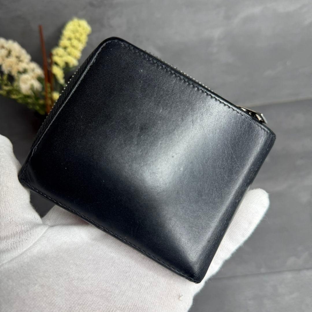 SAINT LAURENT 二つ折り財布 YSL カサンドラ L字ファスナー 黒