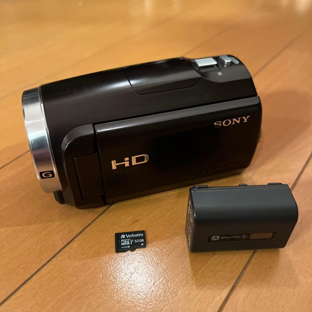 SONYビデオカメラフルセット(本体、バッテリー、SD32GB、充電器、ケース)