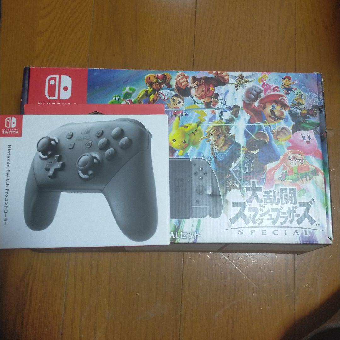 proコンSDカード付 スイッチ グレー/ブラック スマブラ エディション