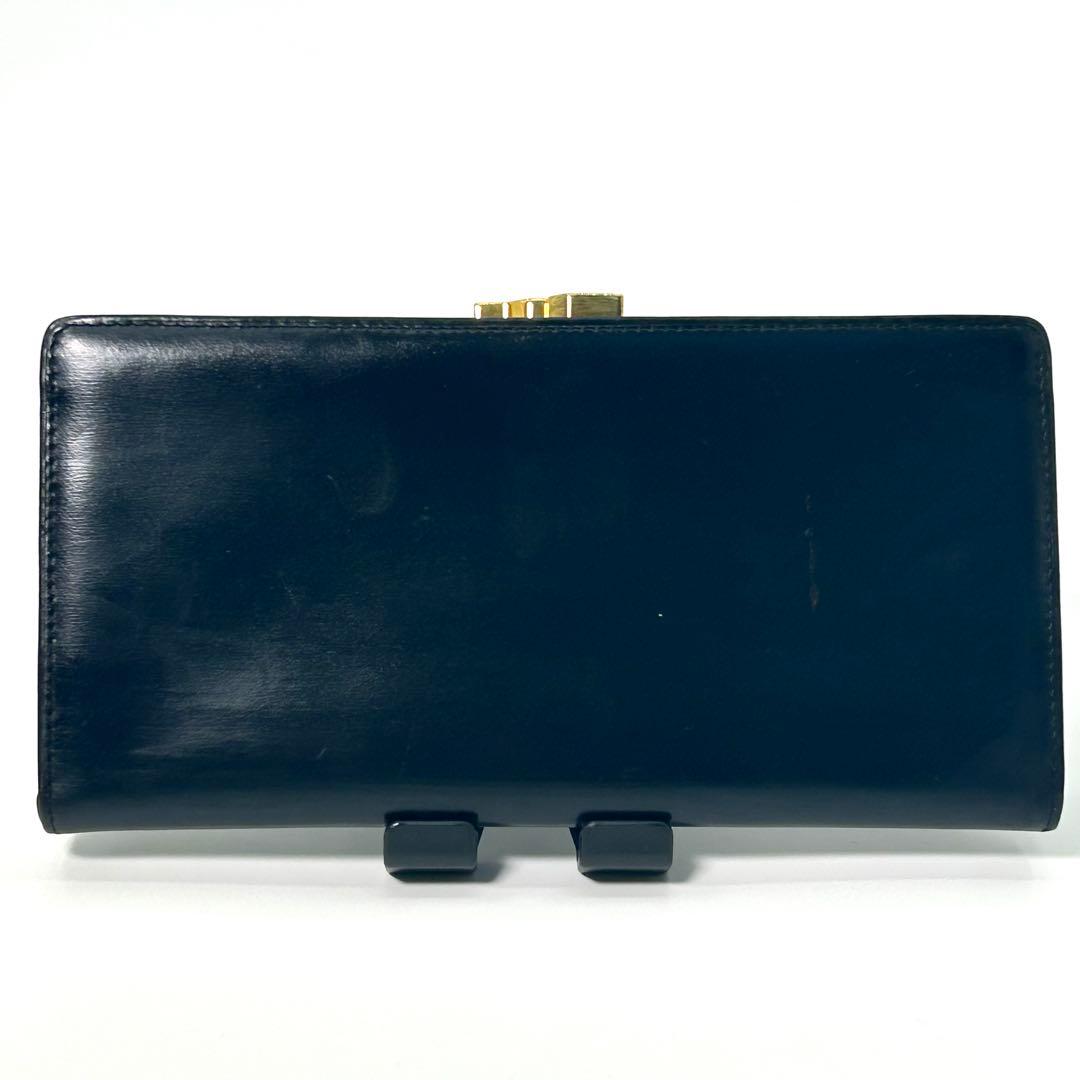 【希少】Cartier カルティエ マスト ドゥ 長財布 がま口 ダークネイビー