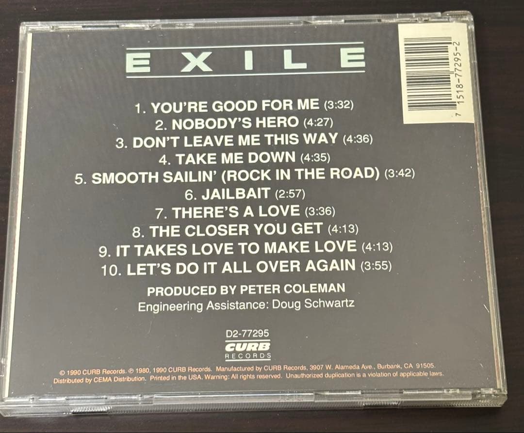 AORレア盤 EXILE / Keepind it Country 80年作品