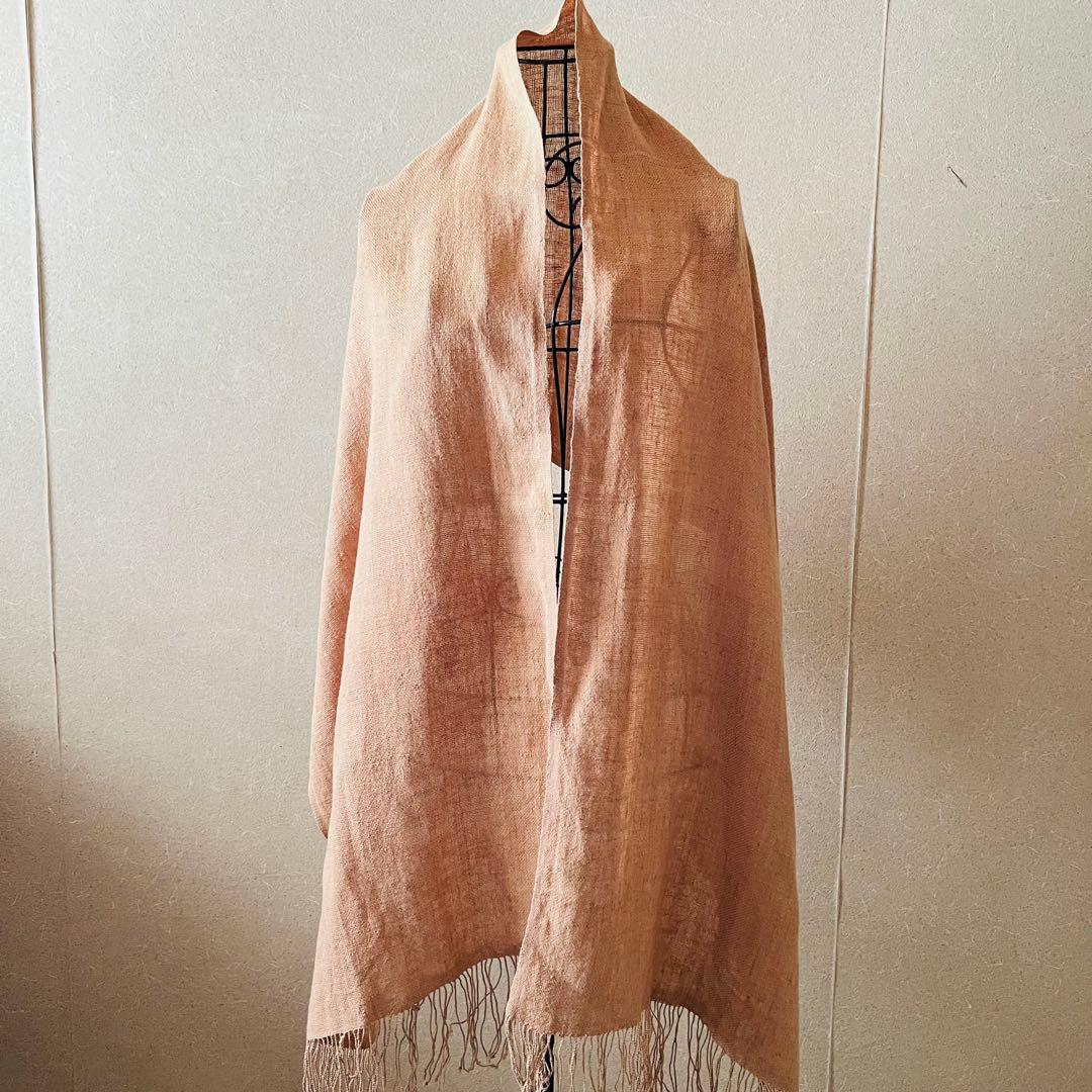 うさとの服 usaato ヘンプ 100 麻 ストール ベージュ