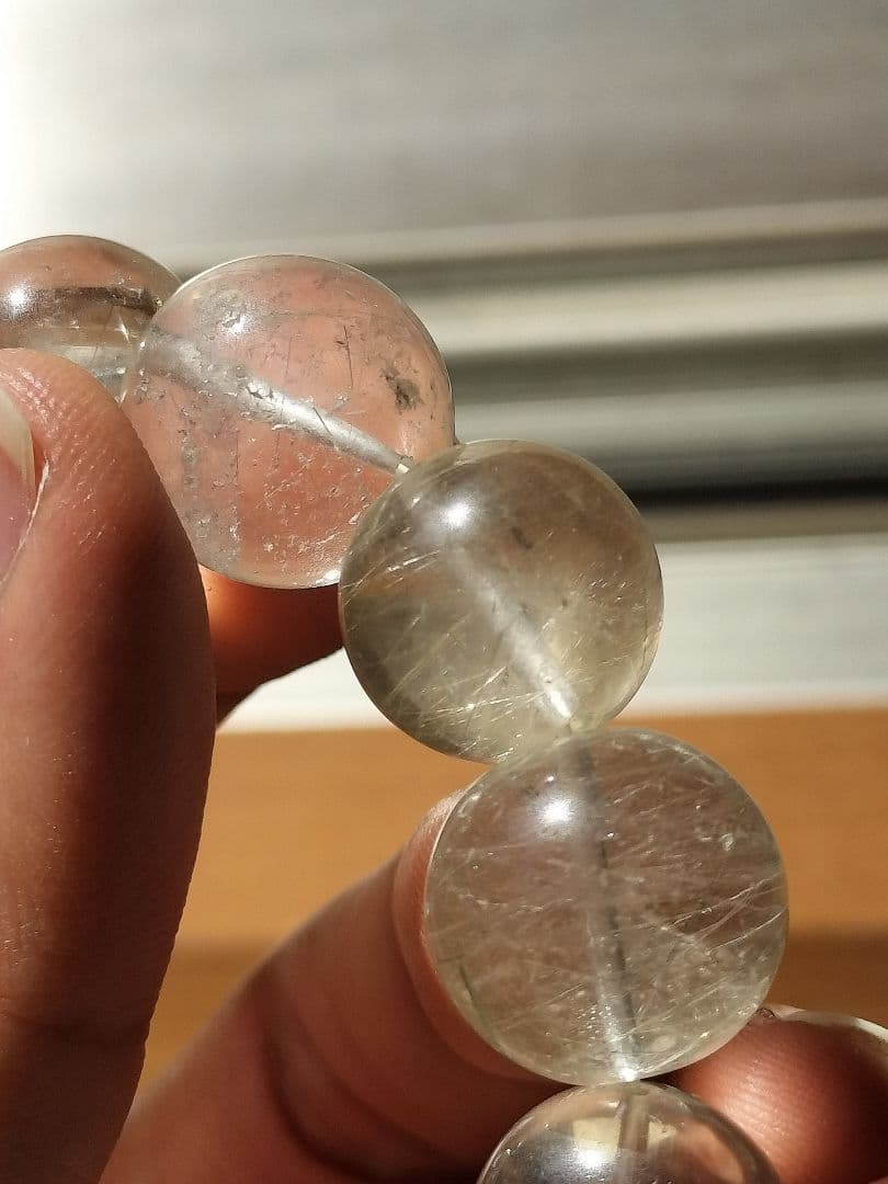 【早いもの勝ち】ブルーザギマウンテンクォーツ　ブレスレット　14mm　大玉
