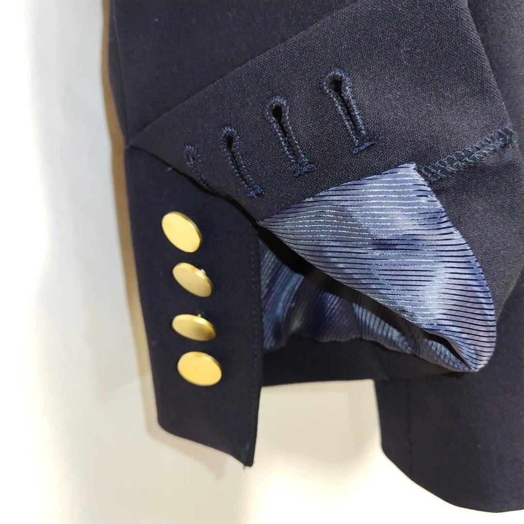 ✨N.O.R.C ウール 紺ブレ 金ボタン ダブルブレストブレザー サイズ1