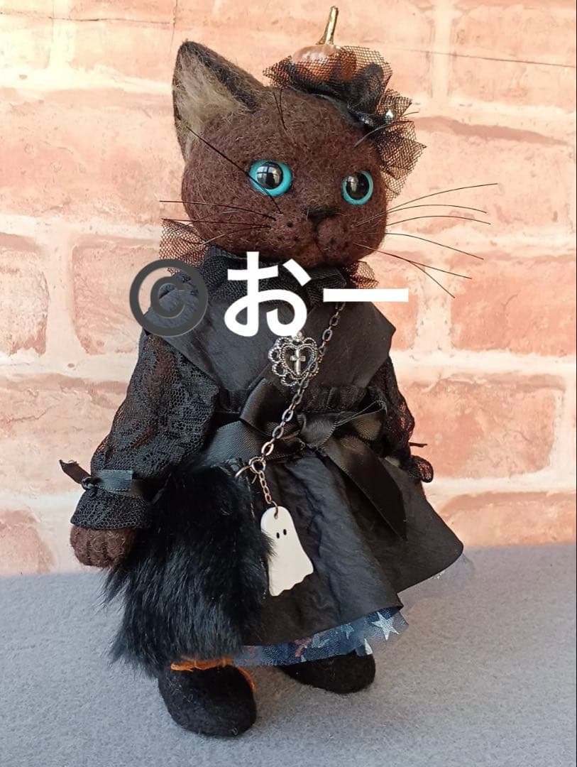 ハンドメイド★羊毛フェルト　猫　ハロウィン　仮装