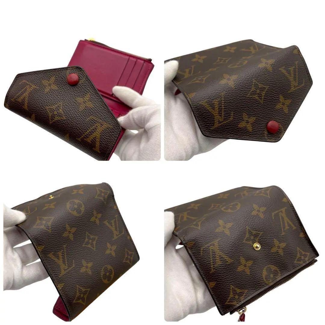 237 h＊sさん専用ヴィクトリーヌ フューシャ ルイヴィトン 三つ折り 財布