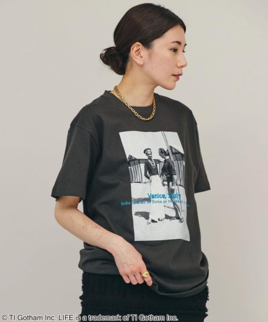 Curensology　LIFE CH Tシャツ　カレンソロジー　洗える　黒色