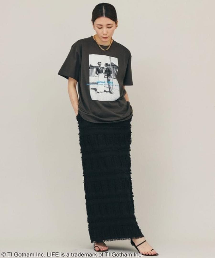 Curensology　LIFE CH Tシャツ　カレンソロジー　洗える　黒色