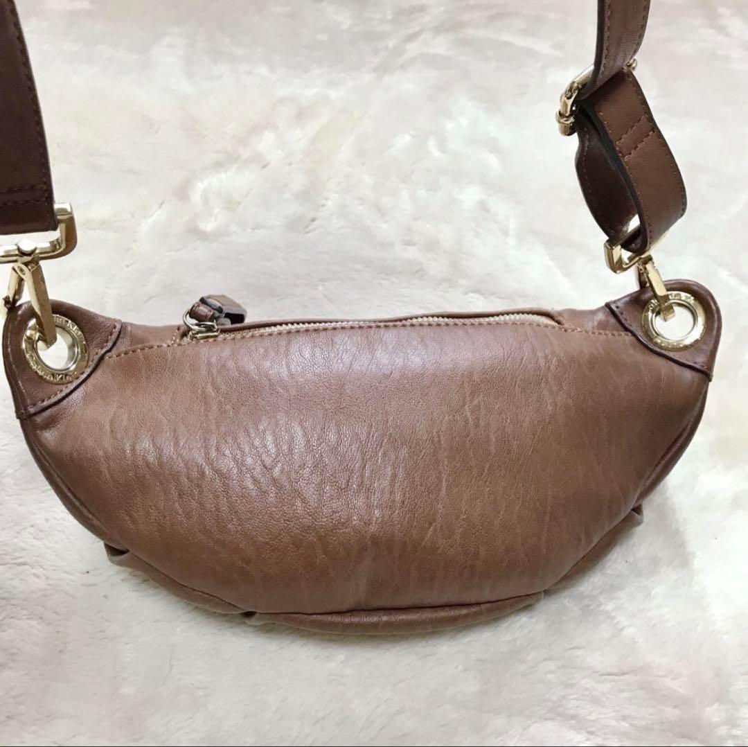 美品   オールレザー ウエストバッグ ボディバッグ