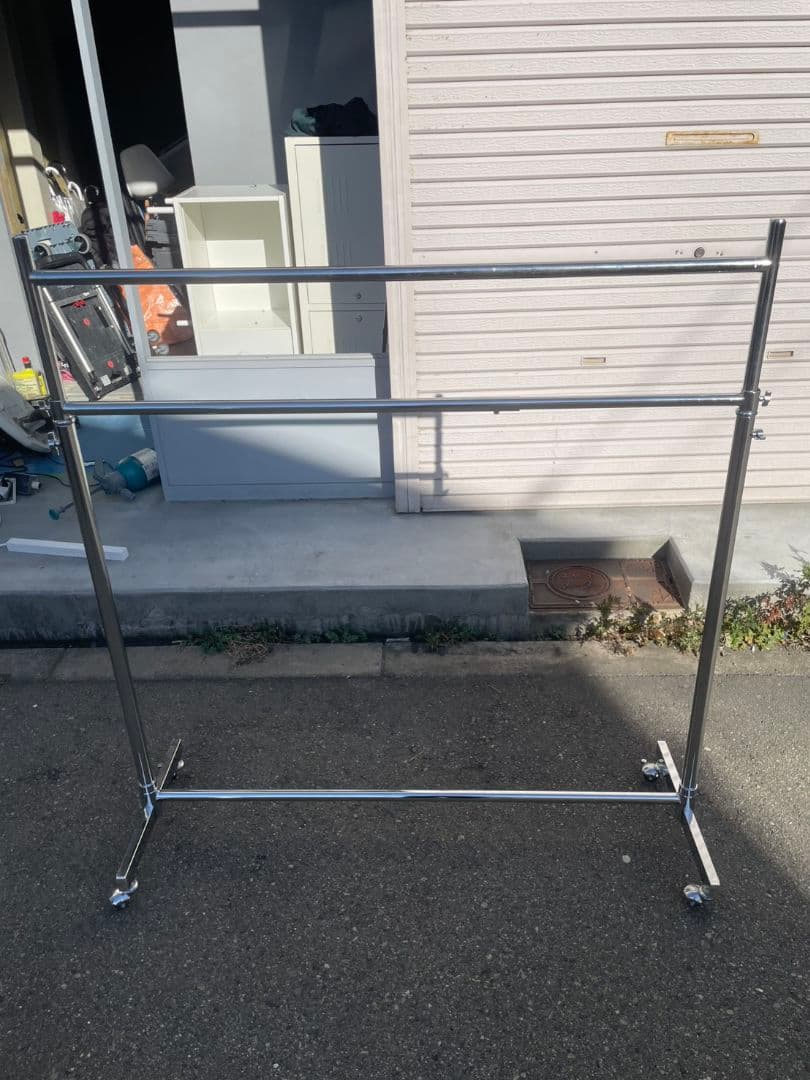 みいハンガーラック 耐荷重 スチール製 幅120cm 高さ調節可 ma33
