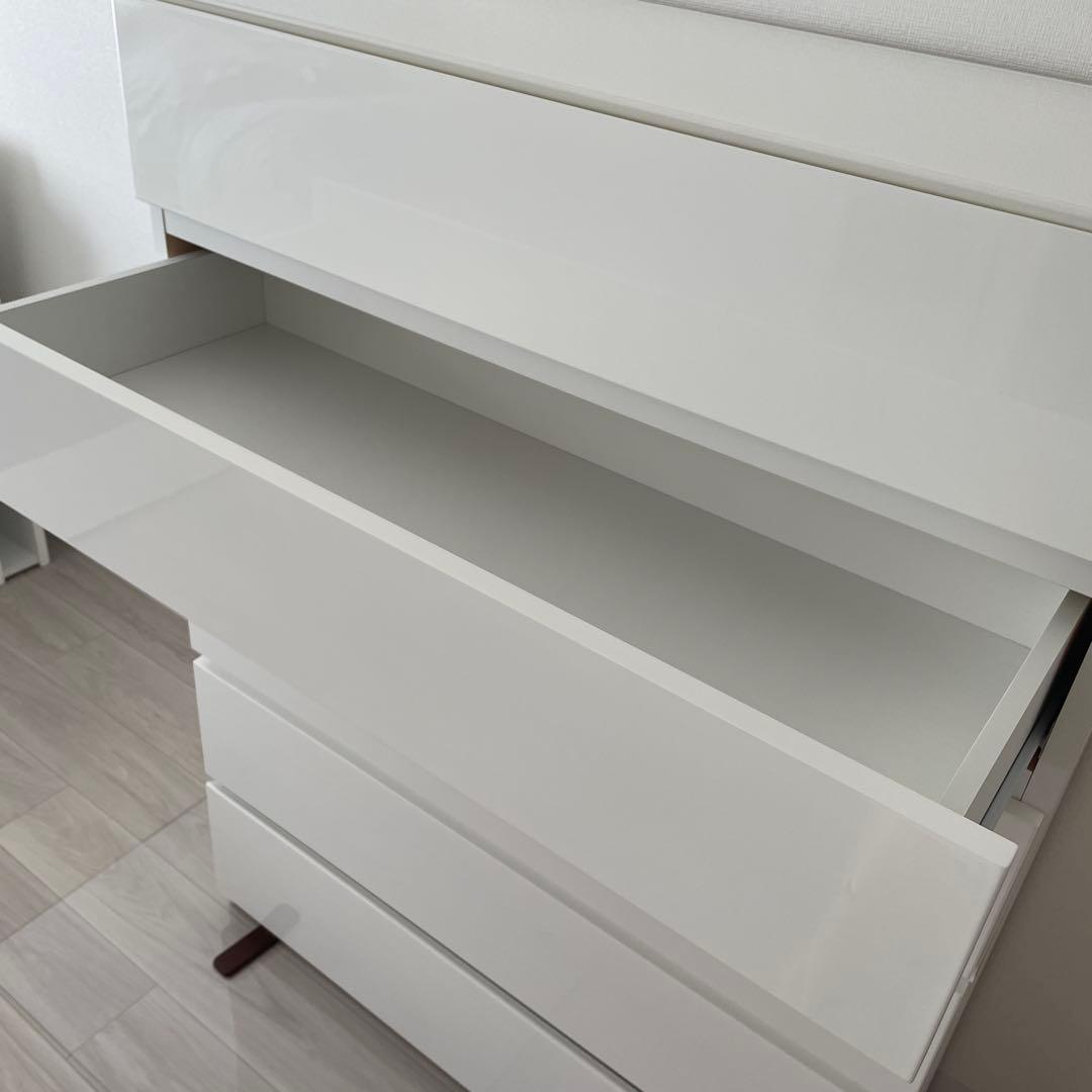 【美品】ニトリ　ハイチェストクエス　100-6WH