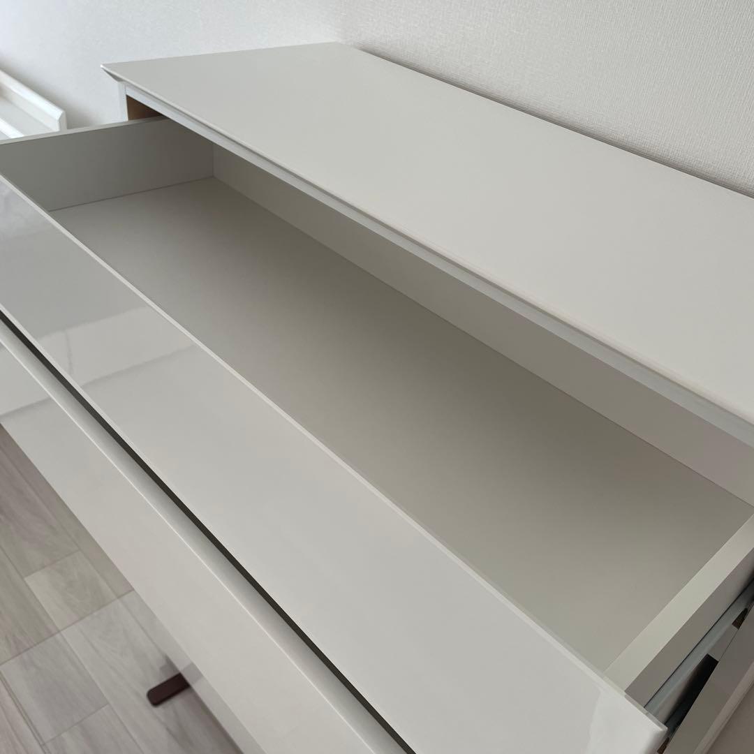 【美品】ニトリ　ハイチェストクエス　100-6WH