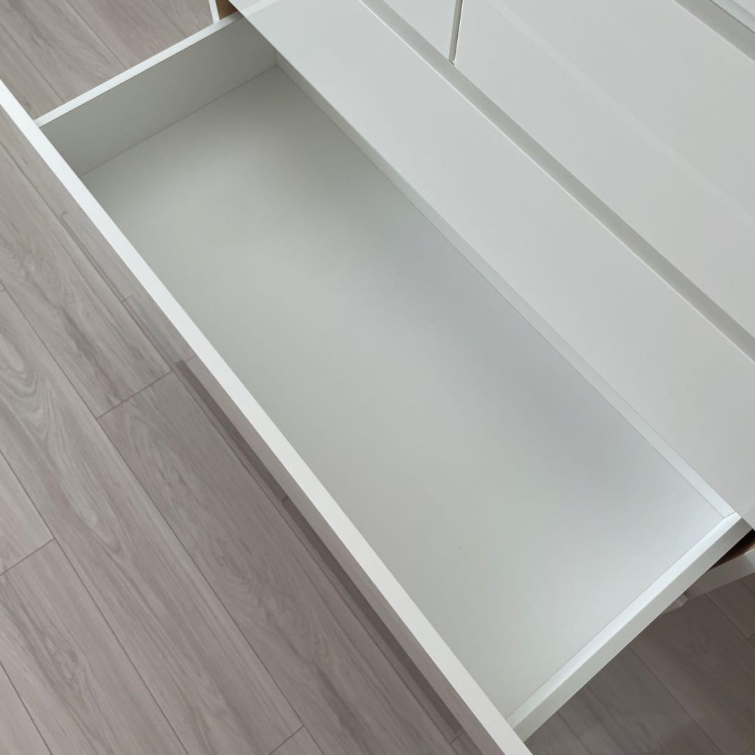 【美品】ニトリ　ハイチェストクエス　100-6WH