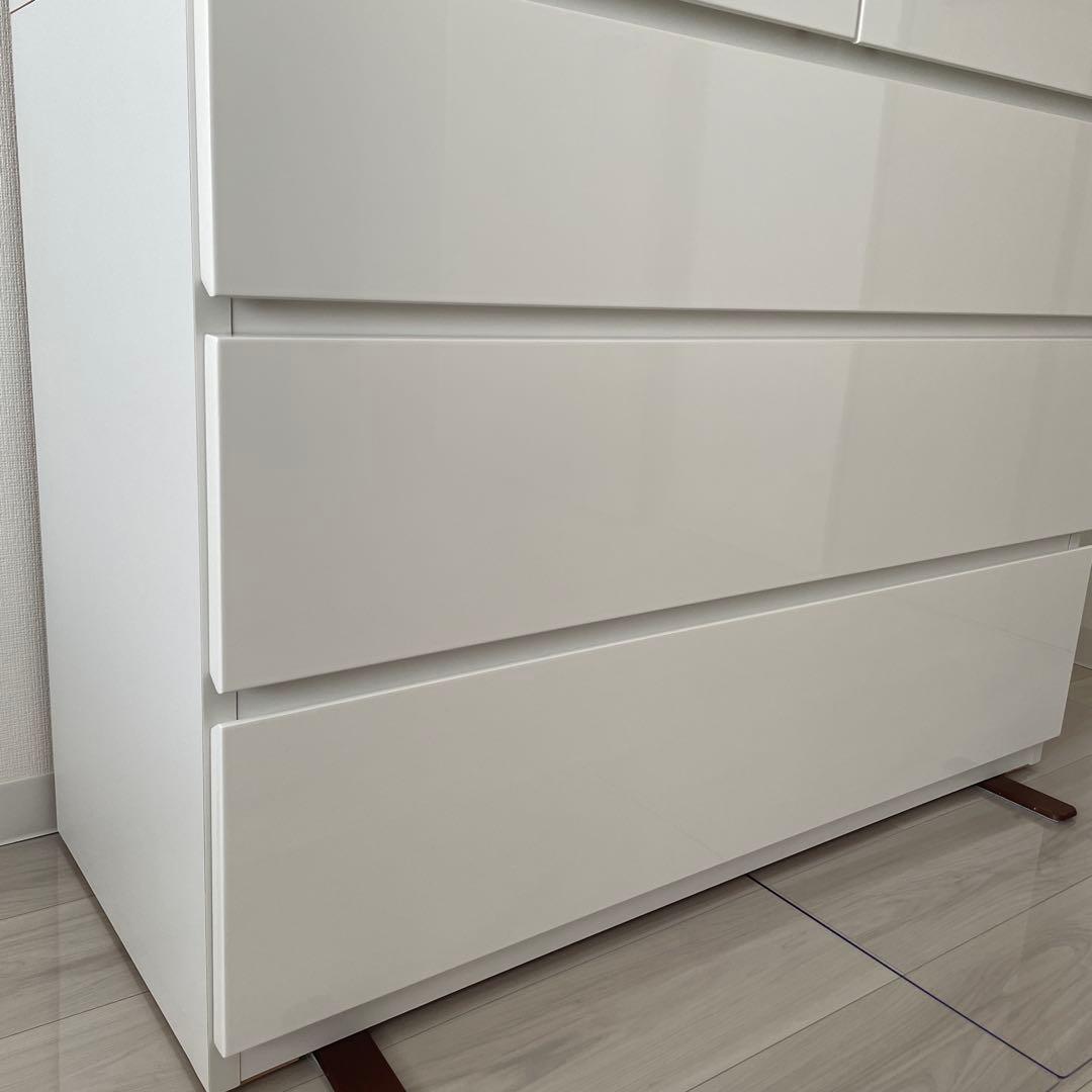 【美品】ニトリ　ハイチェストクエス　100-6WH