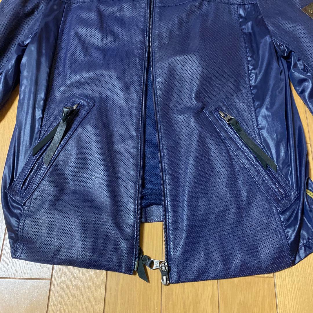 ARMANI JEANS パンチング加工シングルライダース風ジャンパー