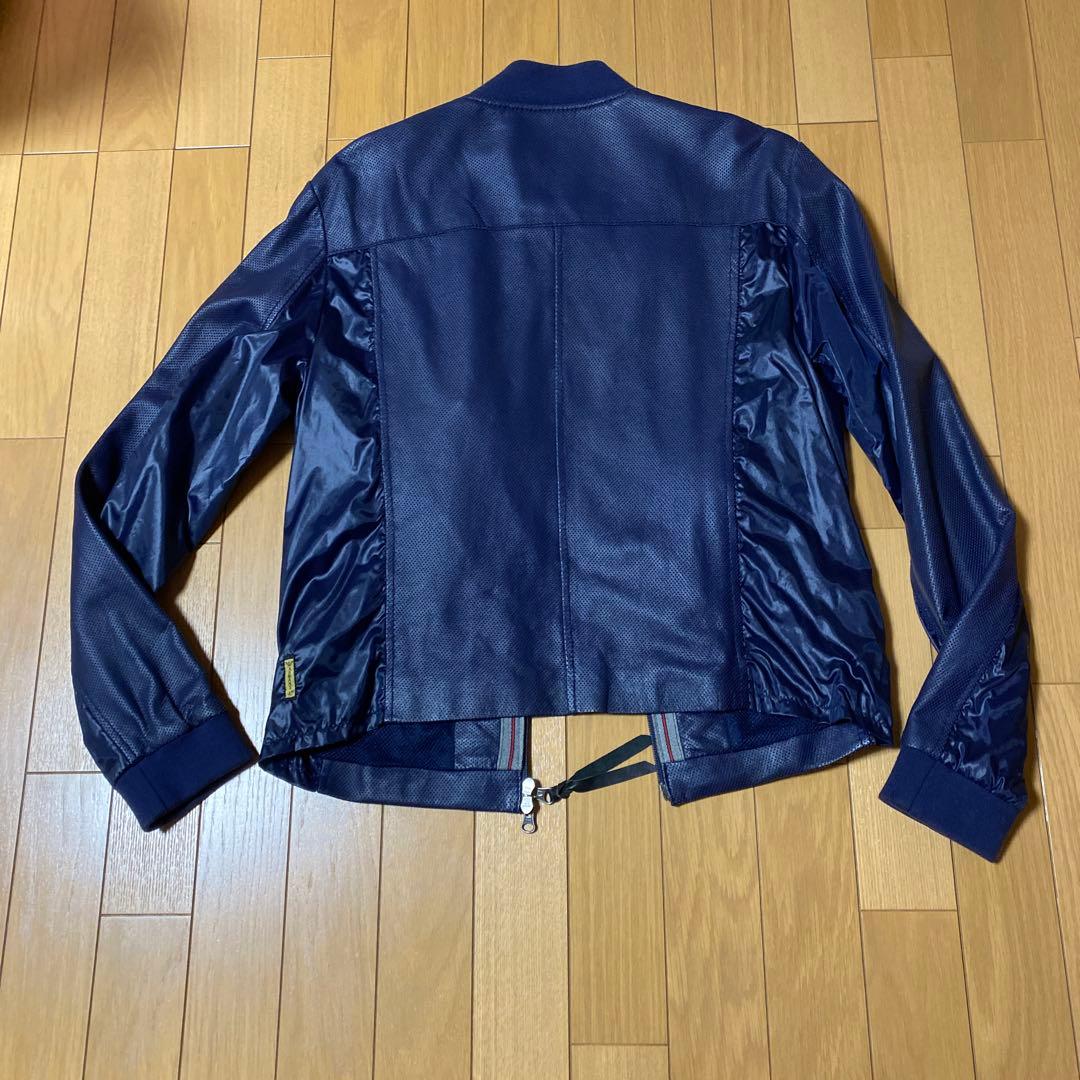 ARMANI JEANS パンチング加工シングルライダース風ジャンパー