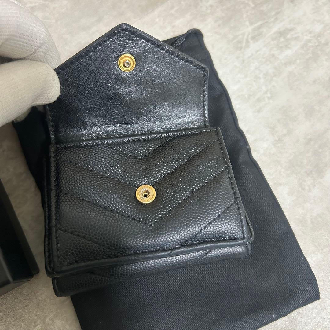 美品✨イヴ サンローラン カサンドラ タイニー ミニ ウォレット 三つ折り 財布
