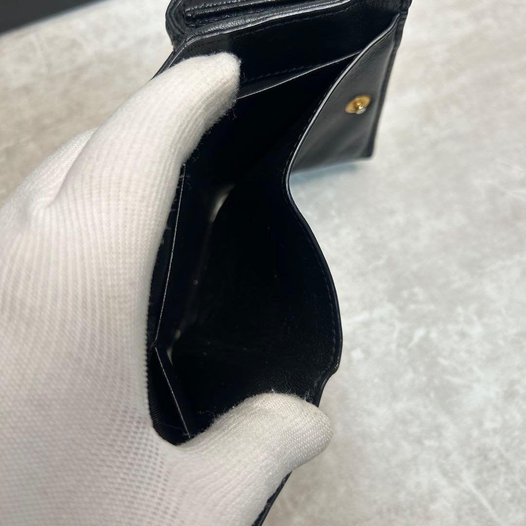 美品✨イヴ サンローラン カサンドラ タイニー ミニ ウォレット 三つ折り 財布