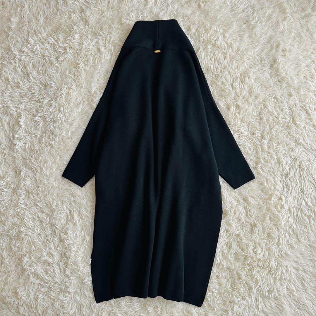 【極美品✨】ドゥーズィエムクラス　スムースニットガウンコート　ブラック