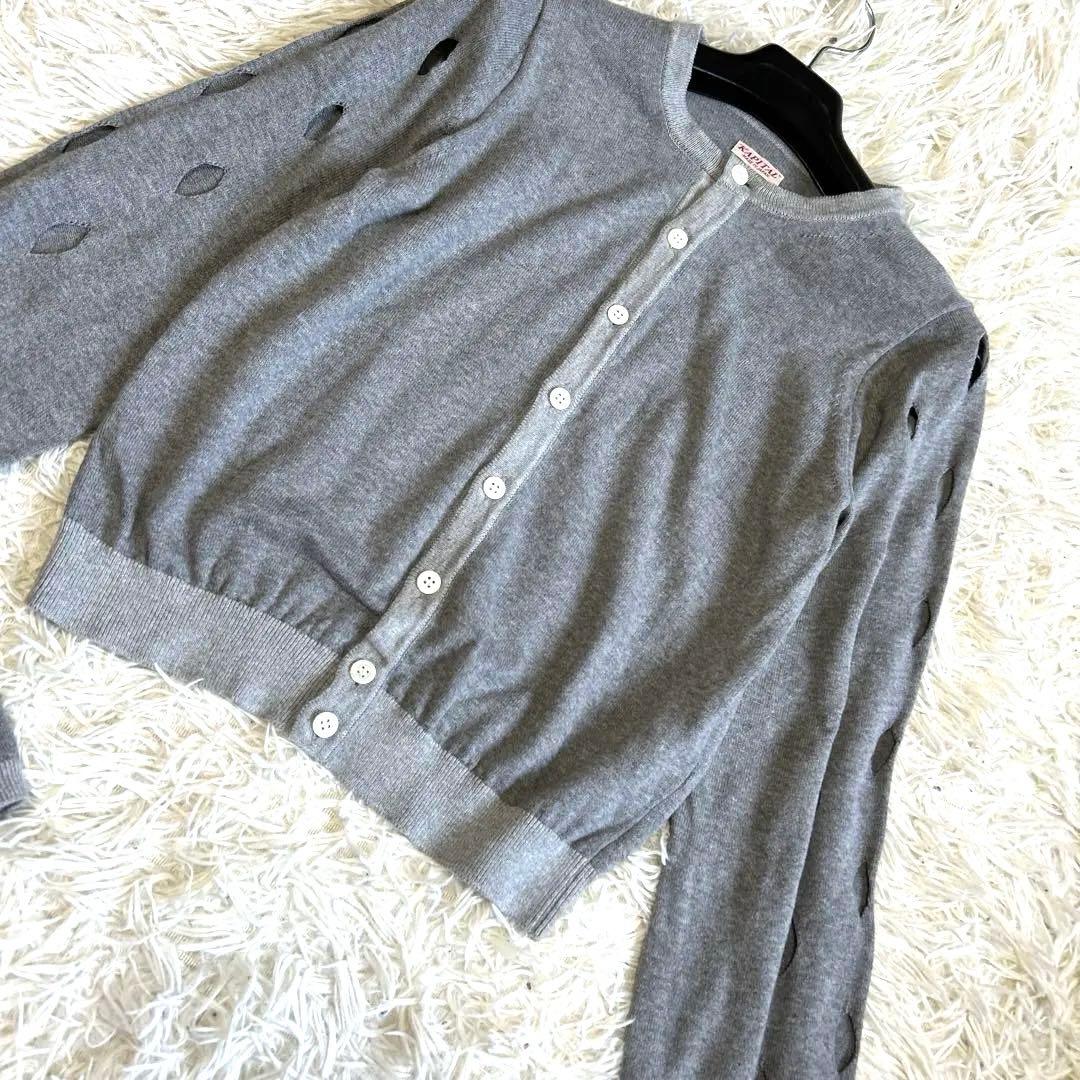 希少美品KAPITAL 抜きパネルカーディガン　穴開きデザイン