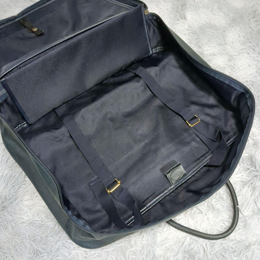 美品 ロンシャン ブリーフケース ビジネスバッグ シボ革 フランス製 チャーム