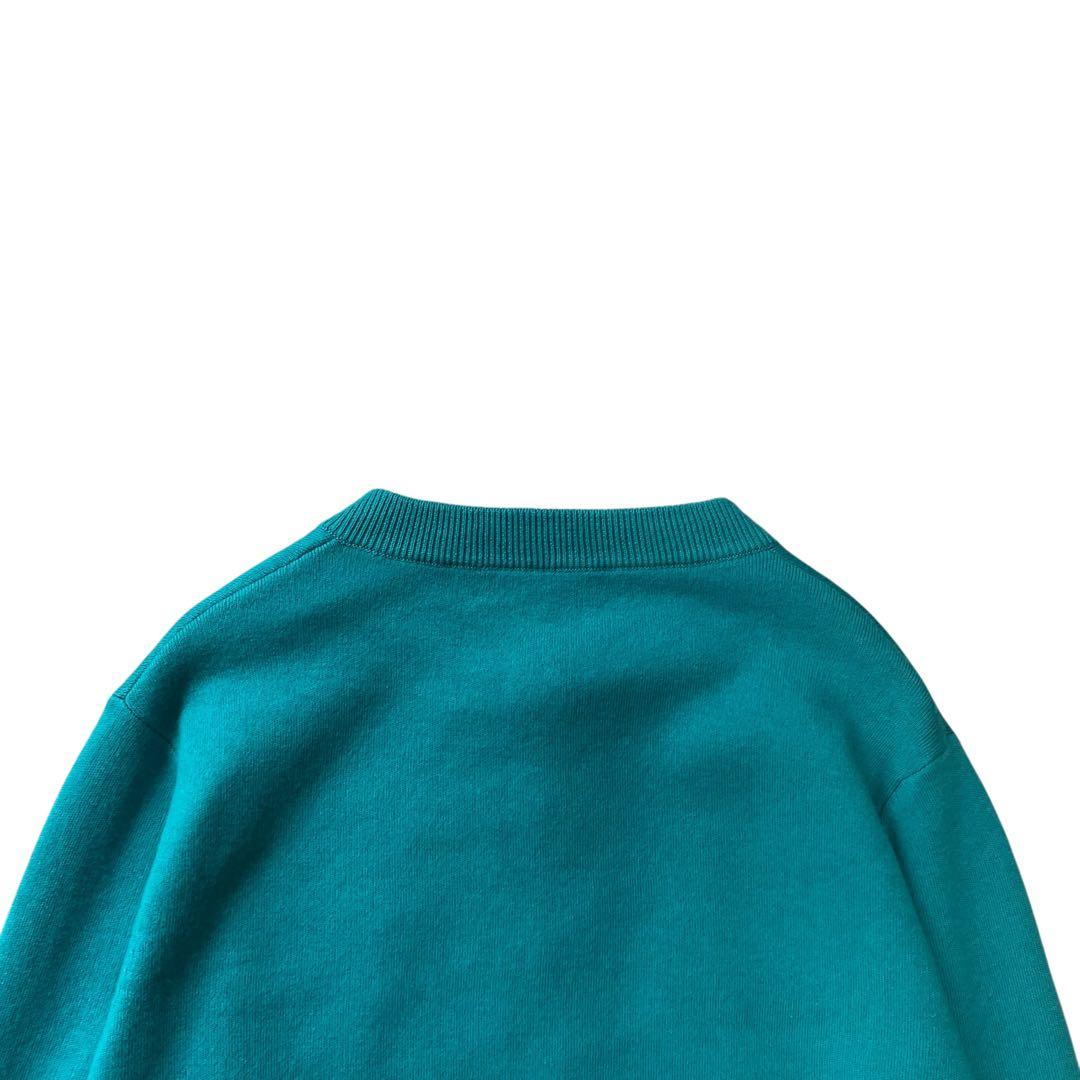 極美品✨CABaN コットンカシミヤクルーネックカーディガン ターコイズ XS