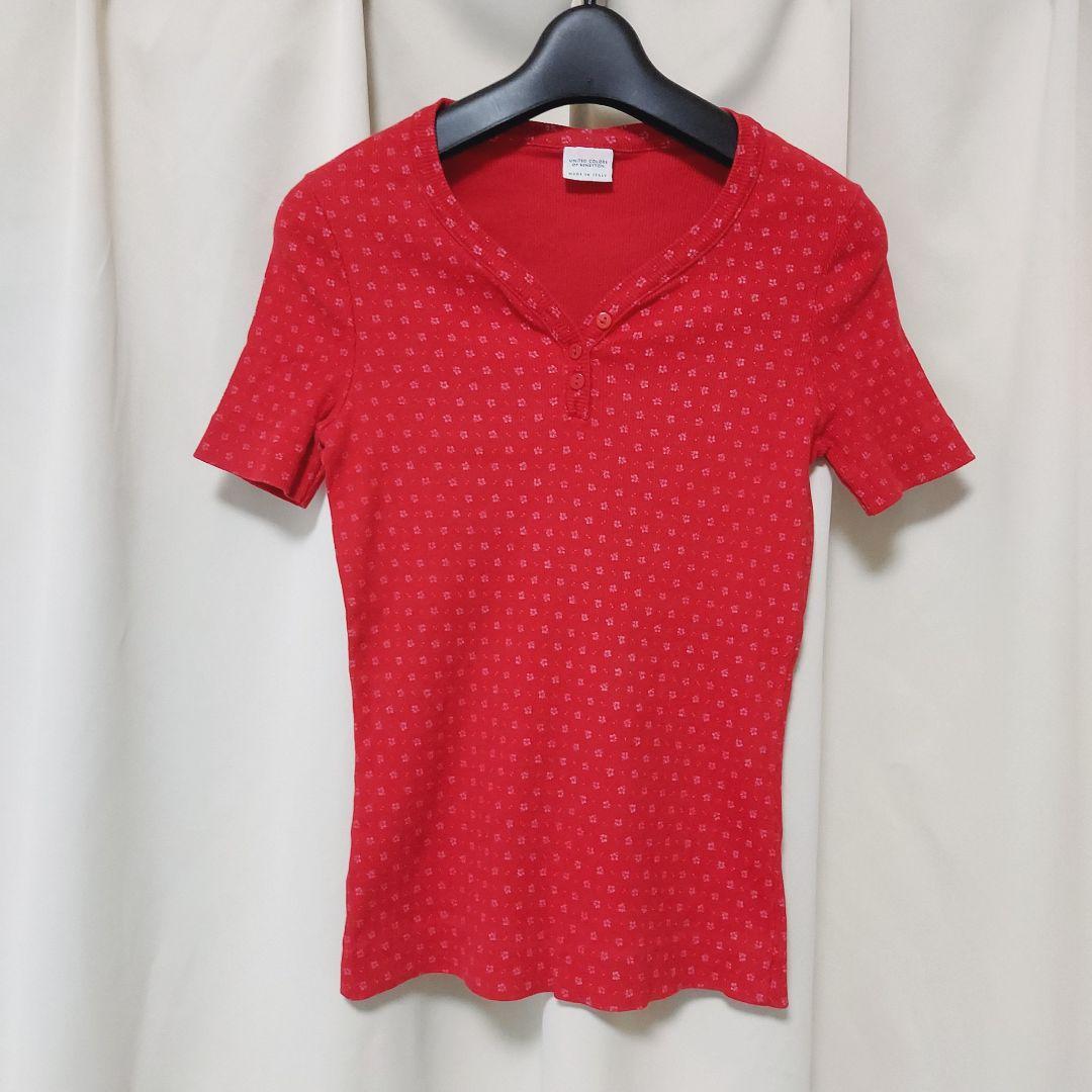 BENETTON Tシャツ 半袖 ボタン付き カットソー ヴィンテージ レア