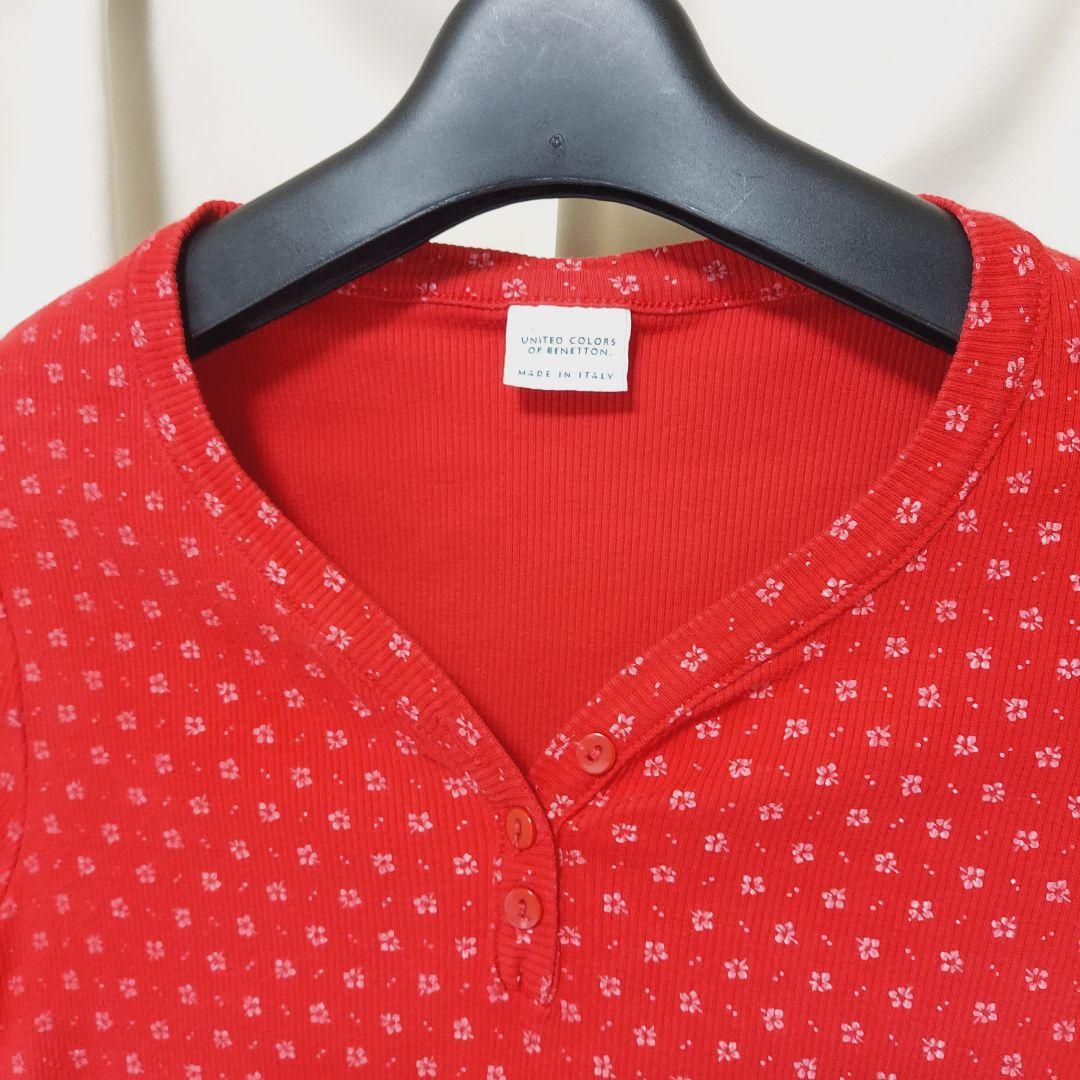 BENETTON Tシャツ 半袖 ボタン付き カットソー ヴィンテージ レア