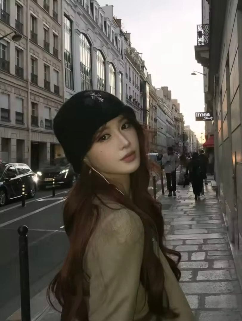 ayaページ✨　ニット帽 ビーニー クロス ニット男女兼用　Y2K