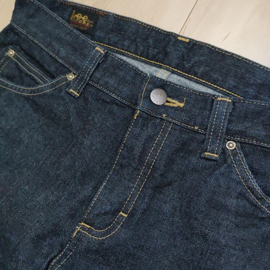 美品Lee Ridersブーツカットデニム牛革ラベルEDWIN31ライダーズ