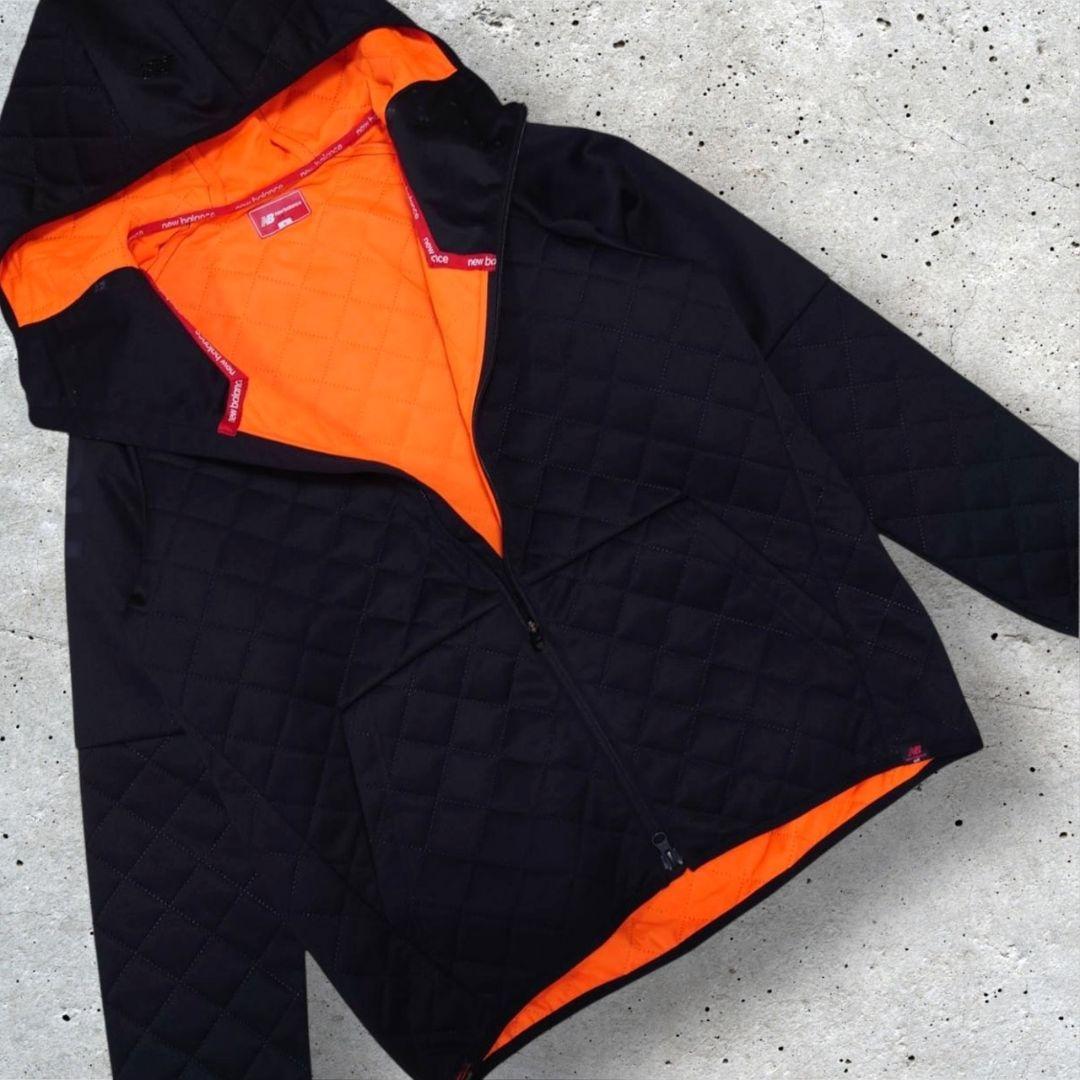 極美品 newbalance golf セットアップ 中綿キルティング ブラック