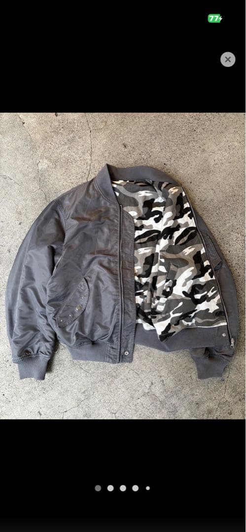 と*ら様 VELVET CAMO reversible MA-1jacket