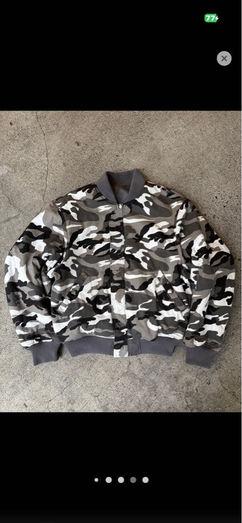 と*ら様 VELVET CAMO reversible MA-1jacket