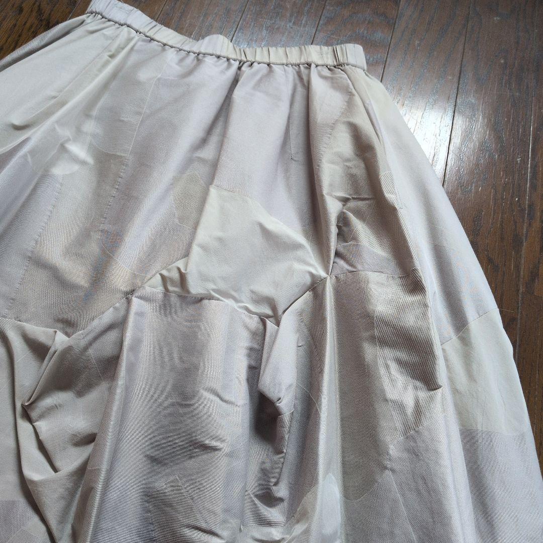 慈雨ベージュ ポケット付き ロングスカート未使用