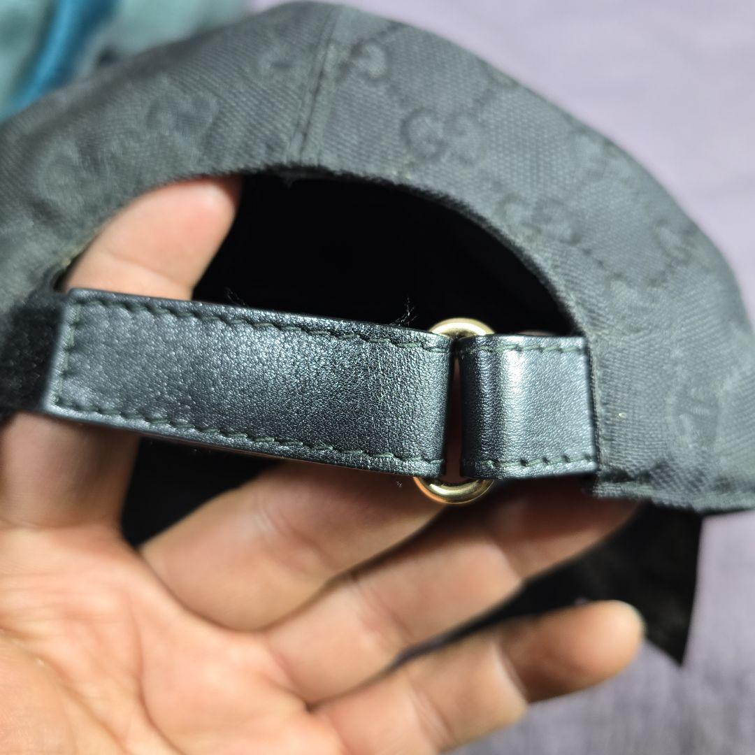 GUCCI グッチ キャップ gg シェリーライン 黒 XL