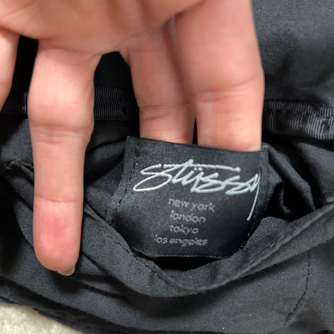 STUSSY ウエストポーチ 黒ゴールド