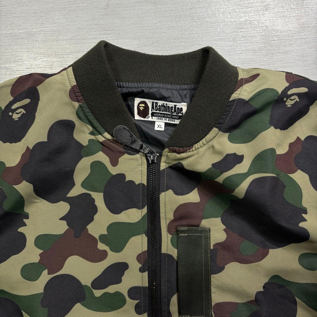 A BATHING APE ブルゾン　ナイロンジャケット　MA-1 迷彩　カモ