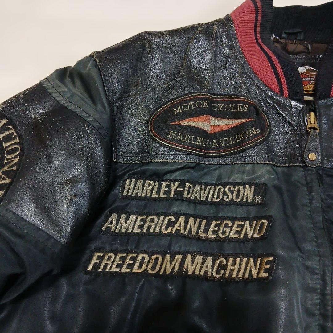 HARLEYDAVIDSONハーレーダビッドソン 00s レザーコンビ MA-1