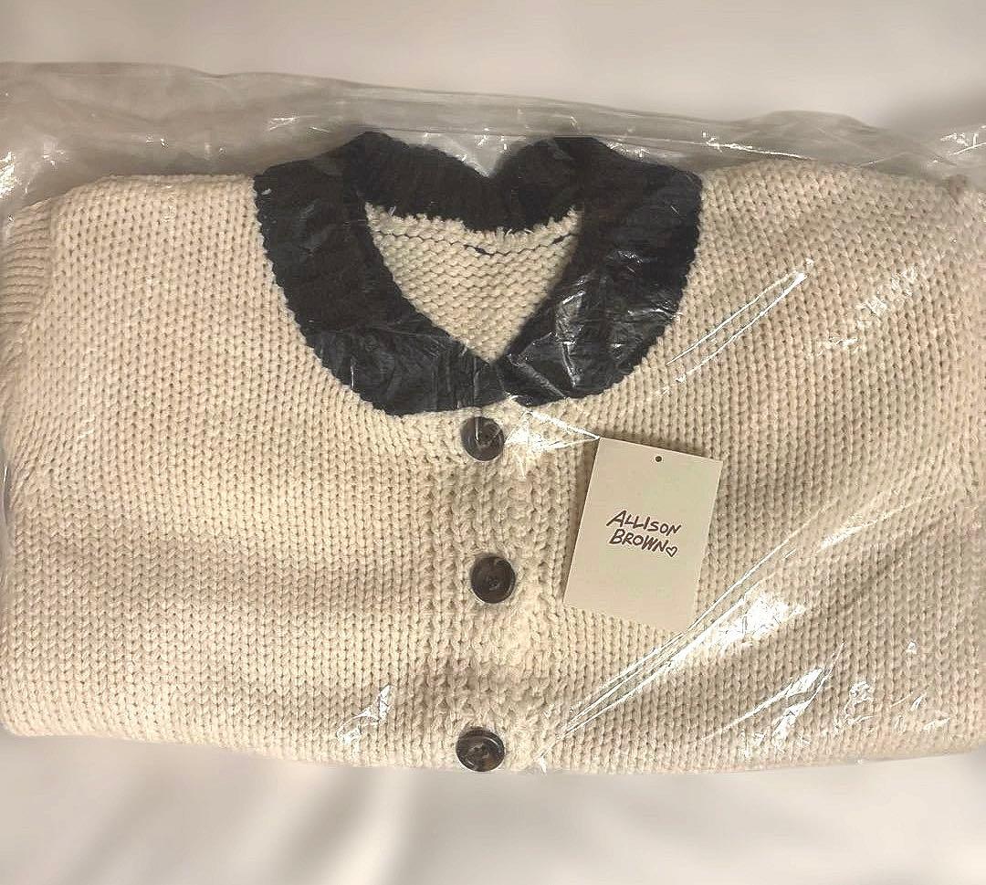 Marine color knit cardigan アリソンブラウン